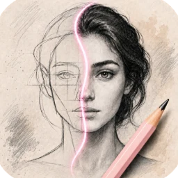 أيقونة Sketch Steps: AI Loomis Draw